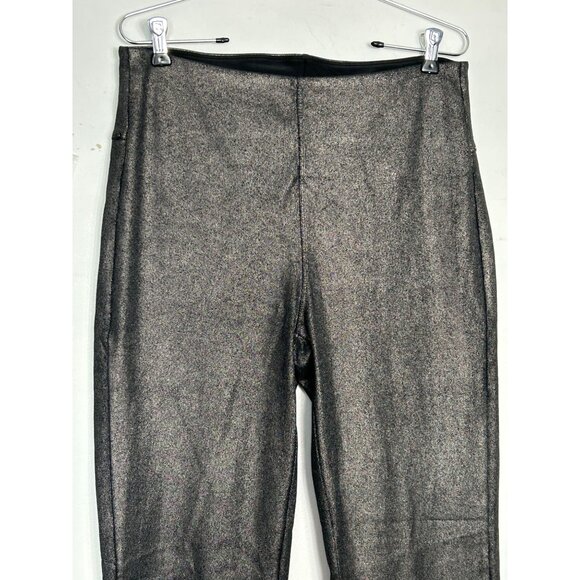 Lyssé Metallic Coated Baby Boot Knit Denim in Metallic Cocoa - Sz L - NWT - Picture 6 of 12